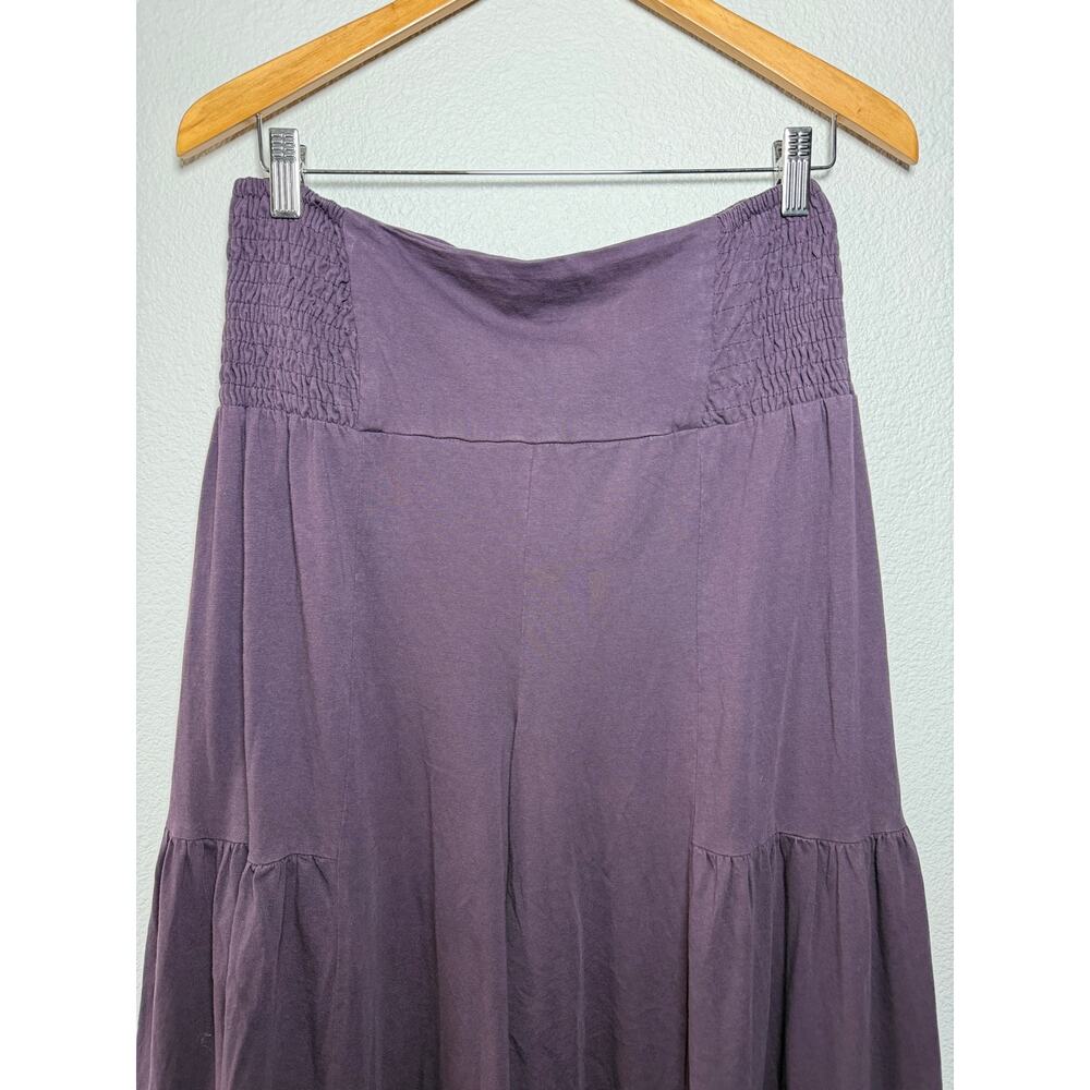 Earthbound Trading Co Purple Wide Leg Gaucho Culotte Pants Boho M - Picture 6 of 7